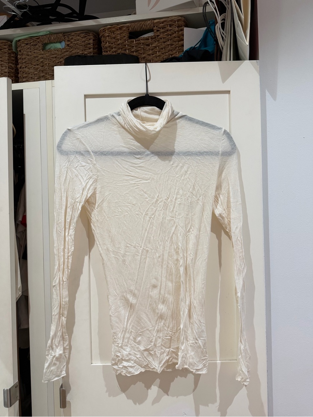 intimissimi Cream Long-Sleeve Turtleneck Top